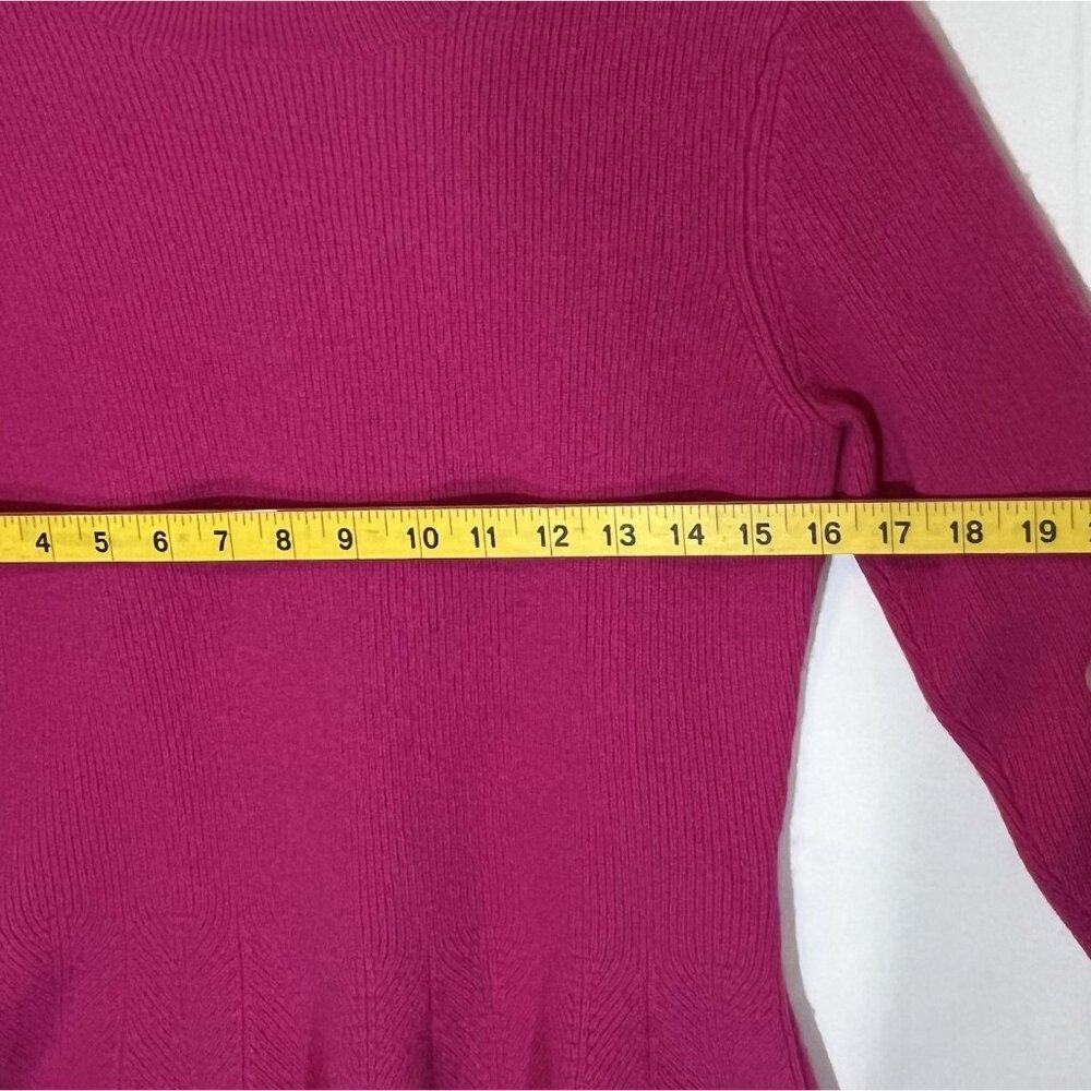 Ted Baker London Women’s Bobbe Peplum Sweater Wool Cashmere Blend Pink Size 2 - Picture 5 of 8
